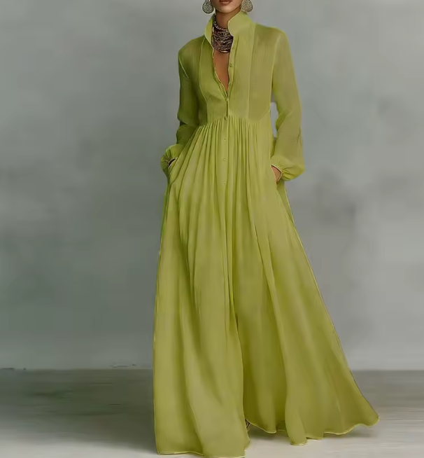 Ginevra - Vestido Blanco de algodón y lino