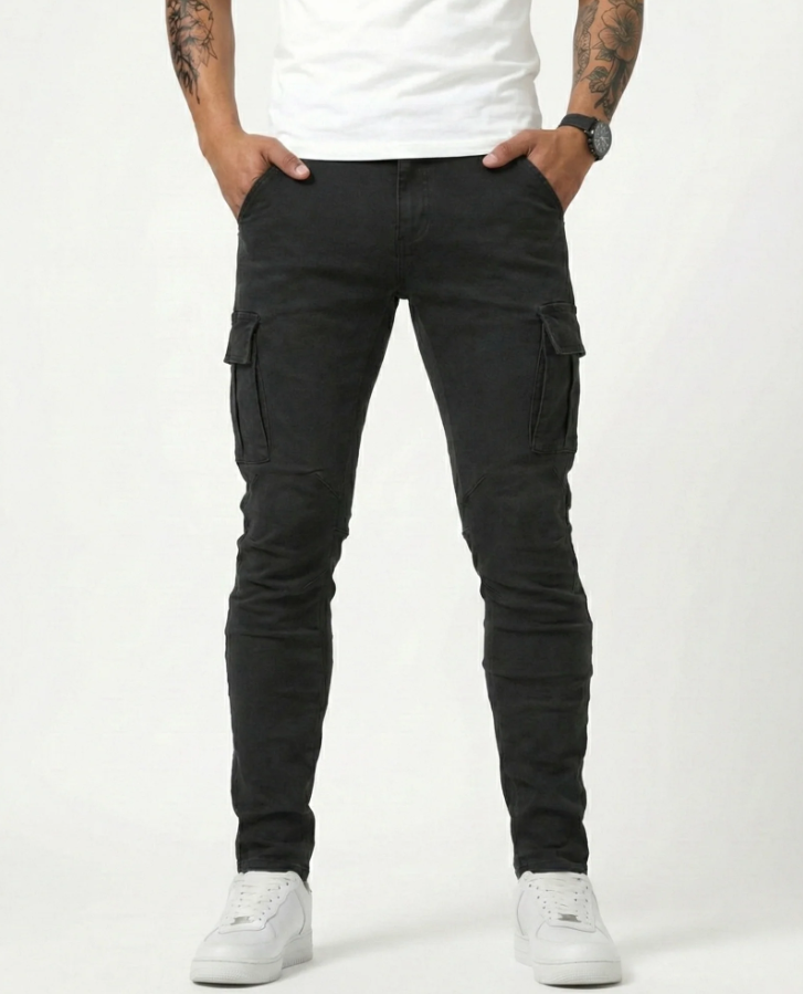 Pantalón Cargo Marino Elástico