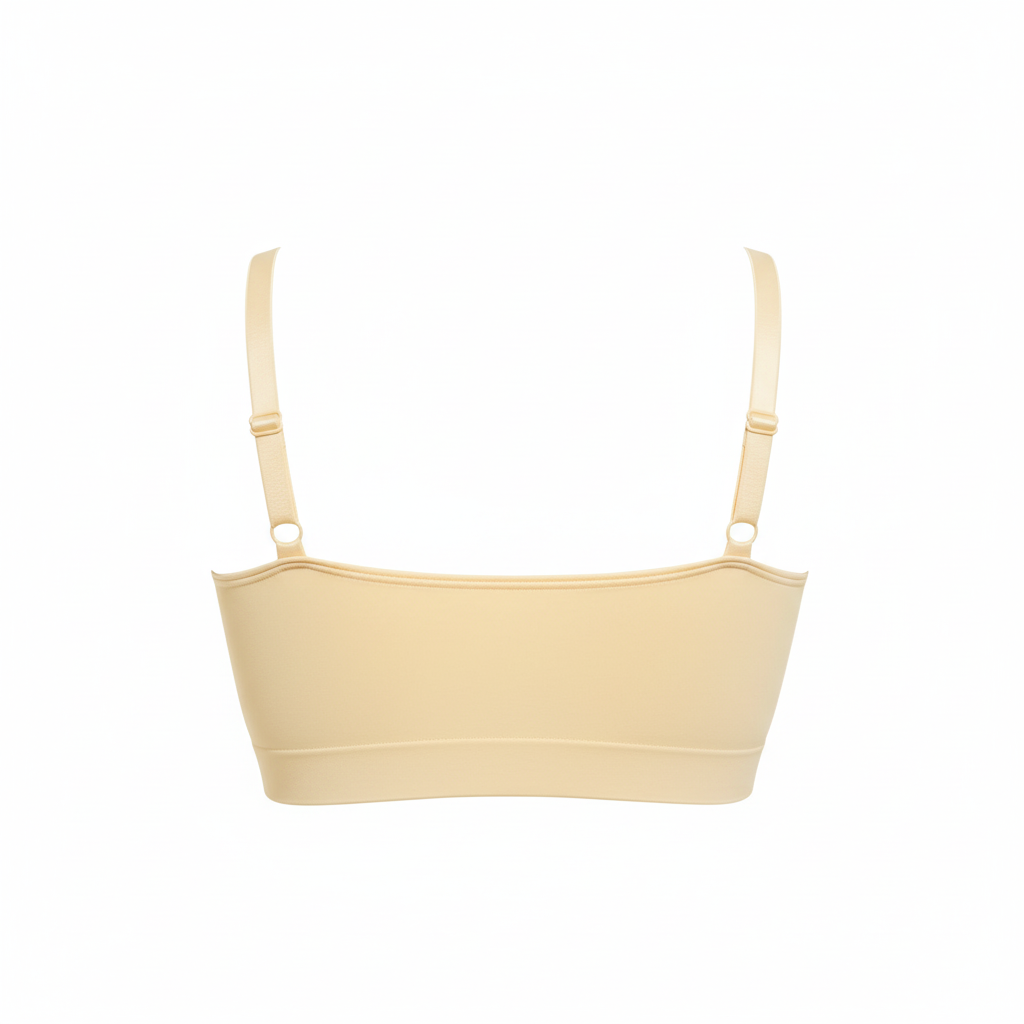 Top deportivo crema vainilla - trasera ghost mannequin