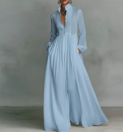 Ginevra - Vestido Blanco de algodón y lino