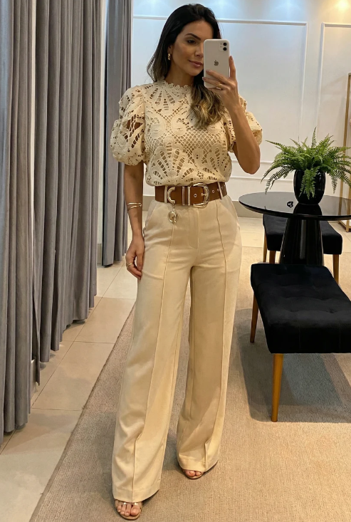Paula - Conjunto ( Blusa + Pantalón )