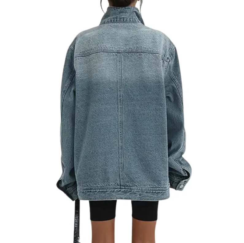 Mónica - Chaqueta asimétrica urbana con botones