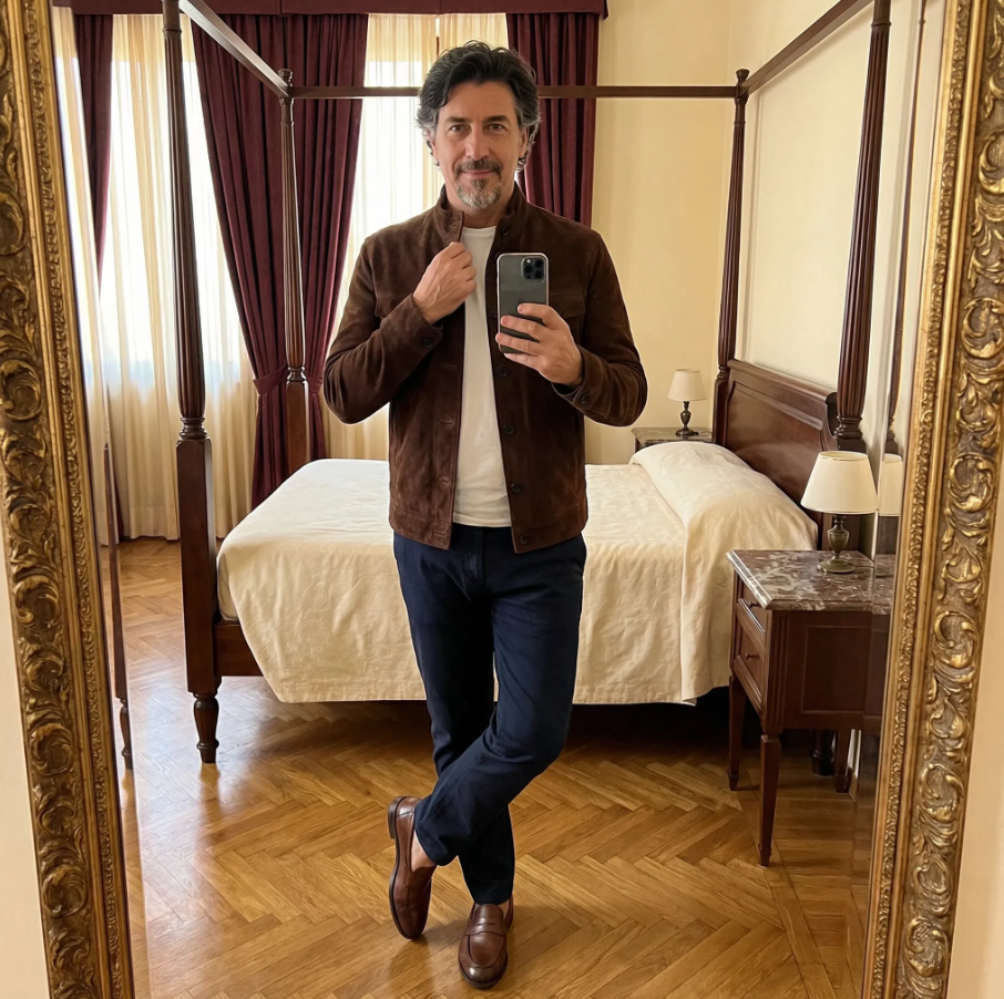 Vittorio - Chaqueta de Ante de hombre