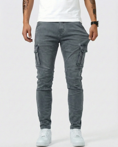 Pantalón Cargo Marino Elástico