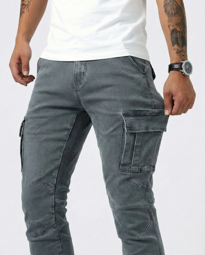 Pantalón Cargo Marino Elástico