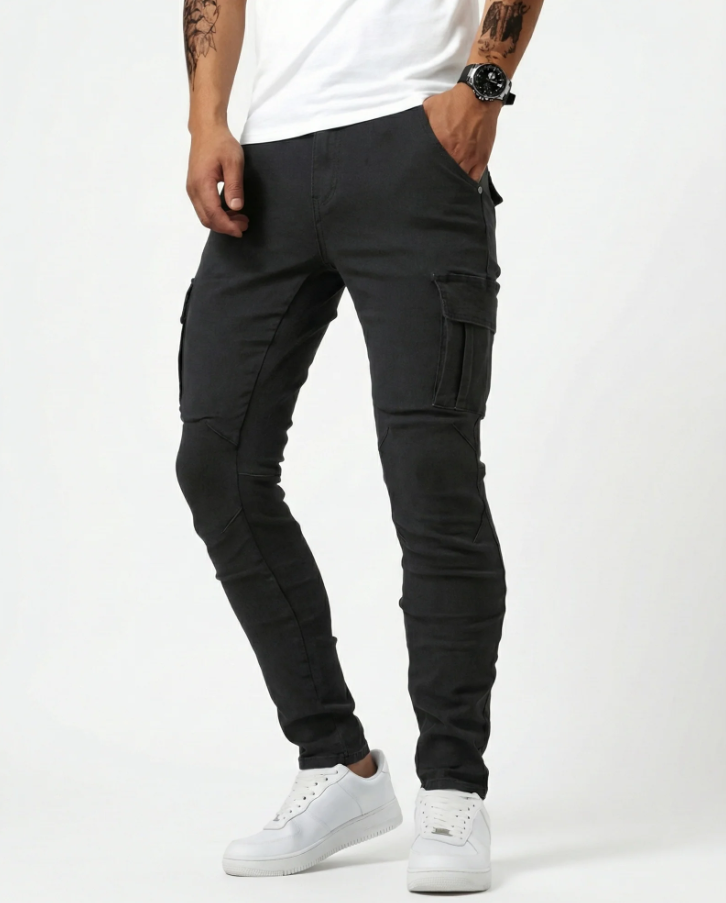 Pantalón Cargo Marino Elástico
