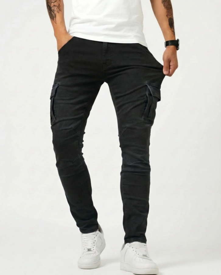Pantalón Cargo Marino Elástico