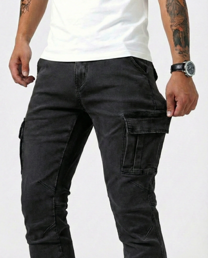Pantalón Cargo Marino Elástico