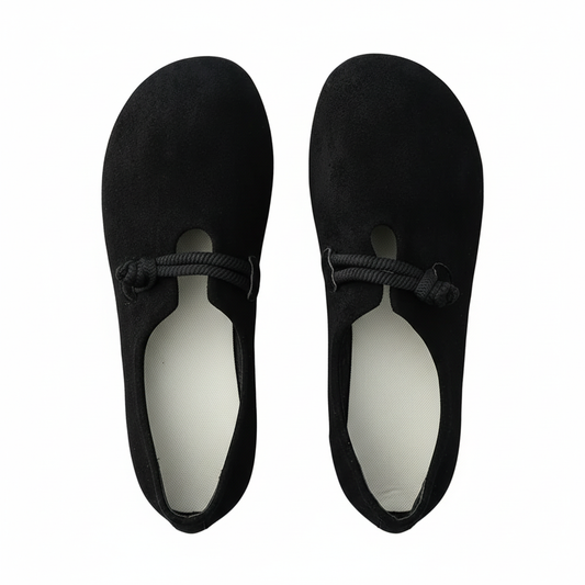 Bailarinas negras con cordón - fondo blanco