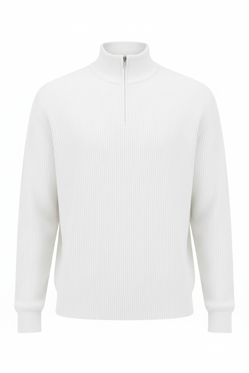 Jersey Blanco - cremallera cerrada