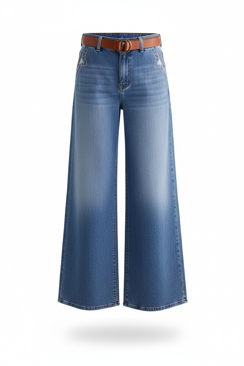 Pantalones vaqueros wide leg sin modelo