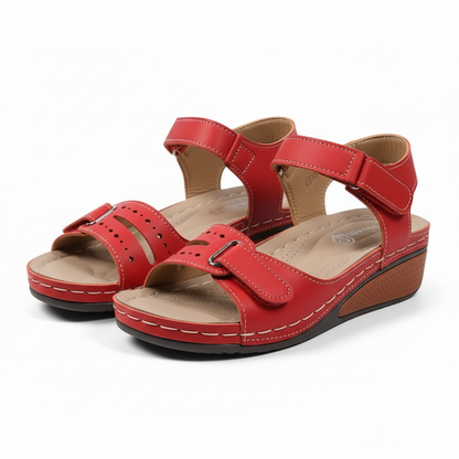 Sandalias rojas - orientadas a la izquierda
