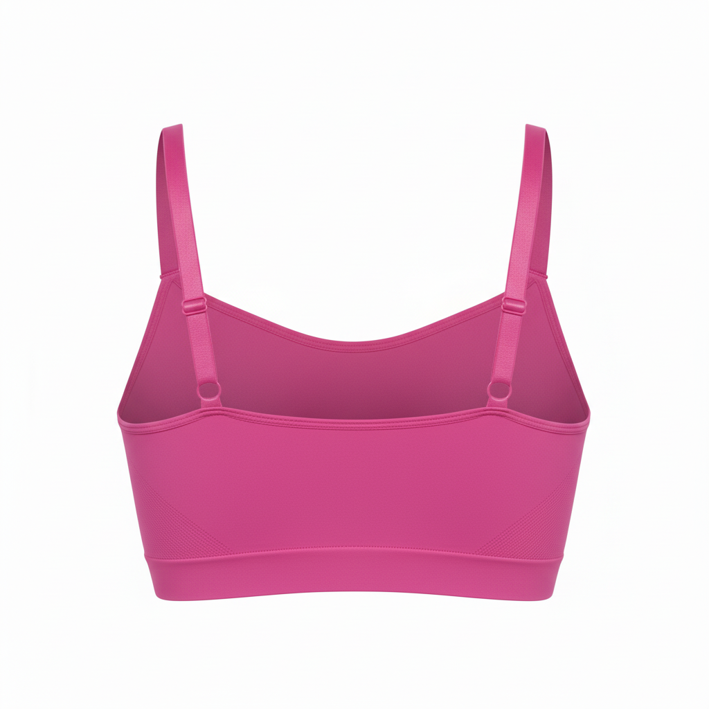 Top deportivo fucsia - trasera ghost mannequin