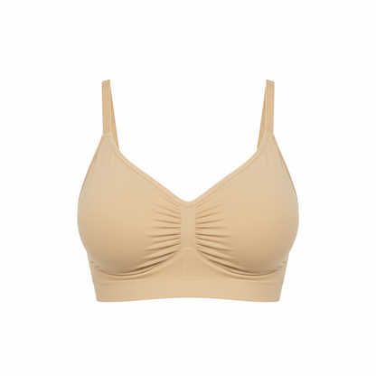 Top deportivo nude beige - fondo blanco