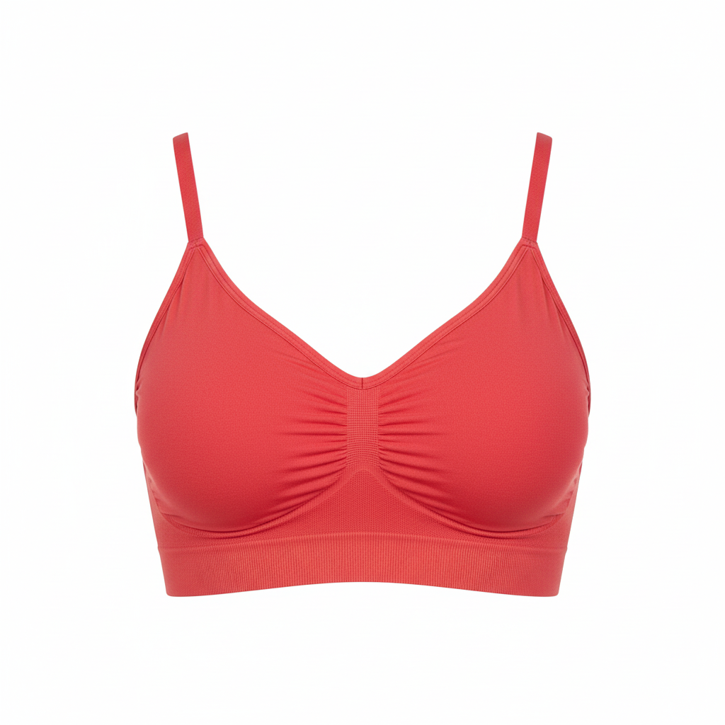 Top deportivo rojo coral - fondo blanco