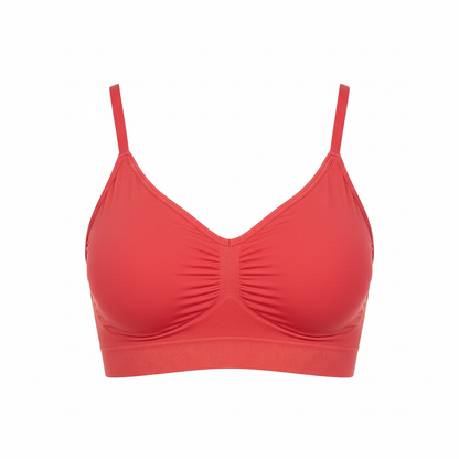 Top deportivo rojo coral - fondo blanco
