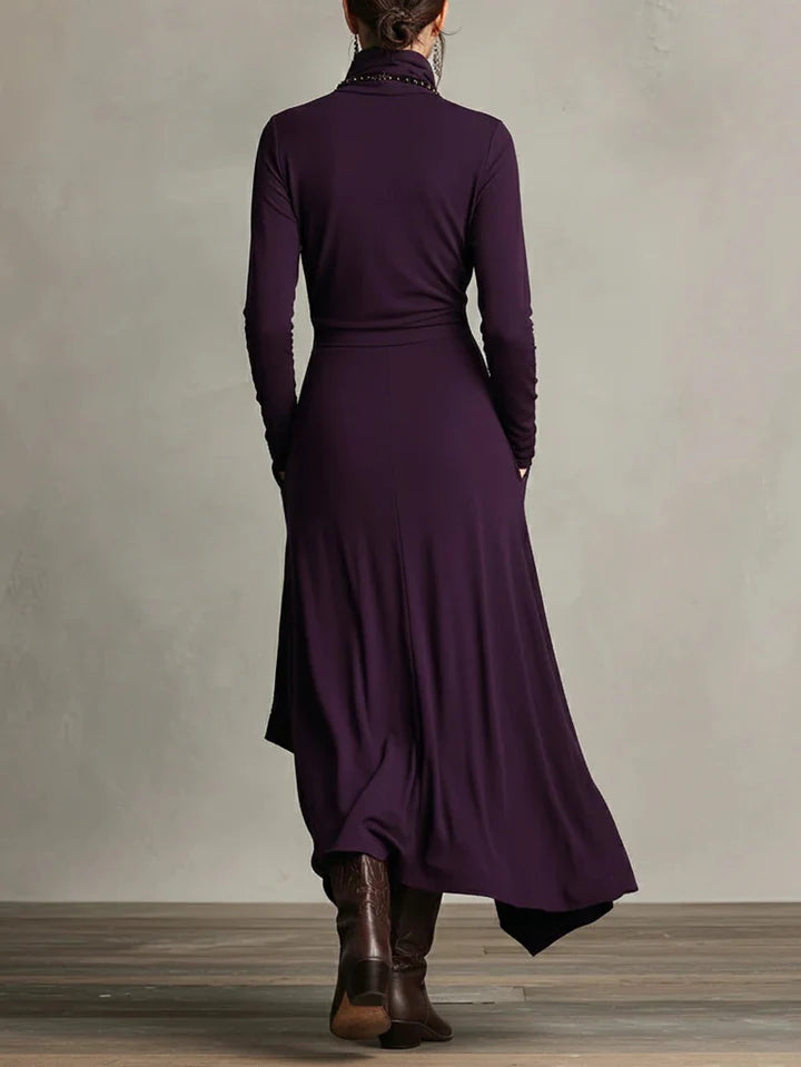 Martina - Vestido largo de cuello alto
